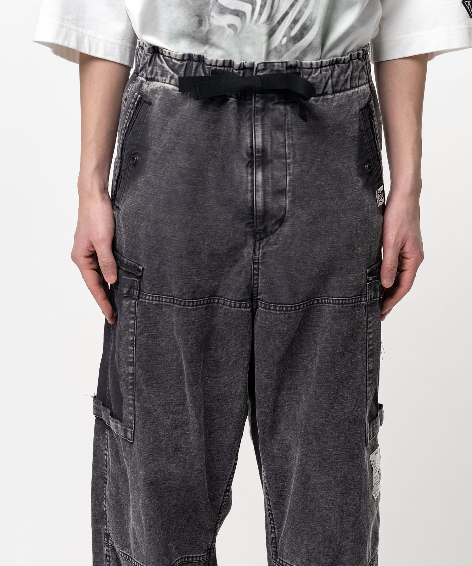 Cotton Satin Cargo Pants