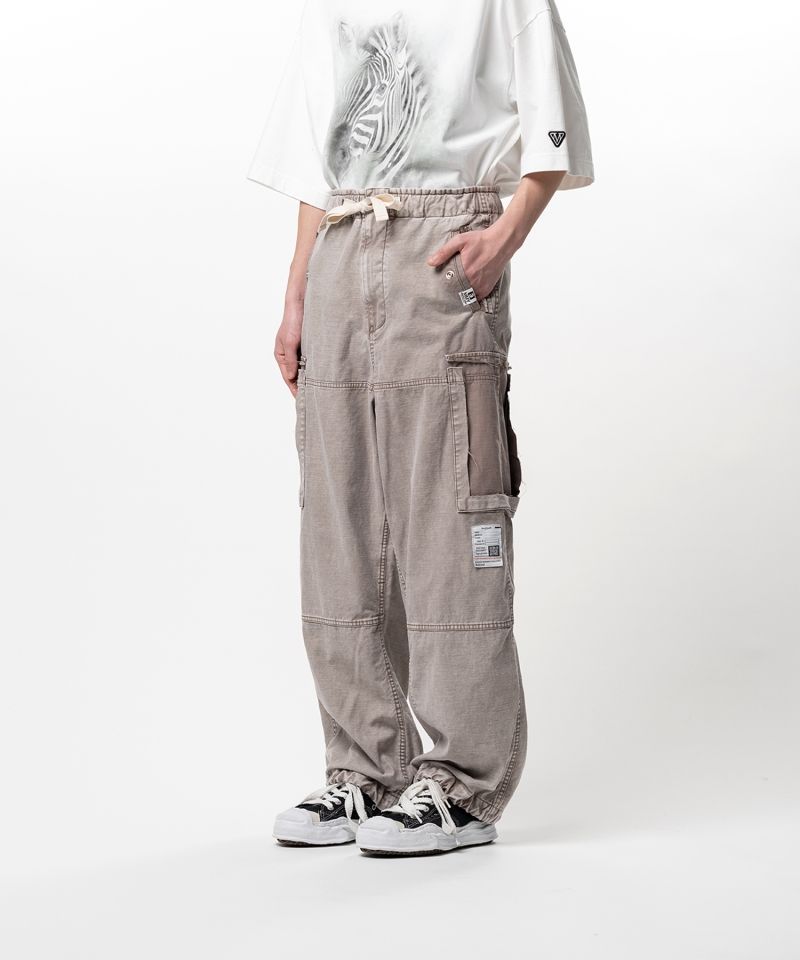 Cotton Satin Cargo Pants