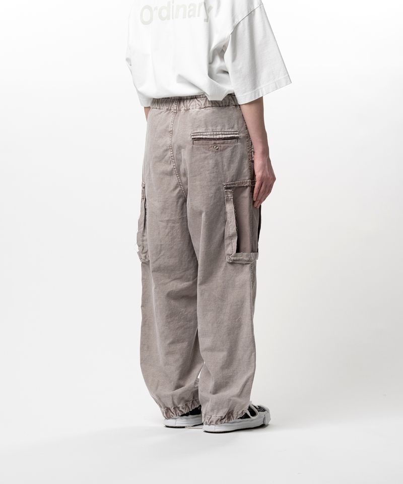 Cotton Satin Cargo Pants