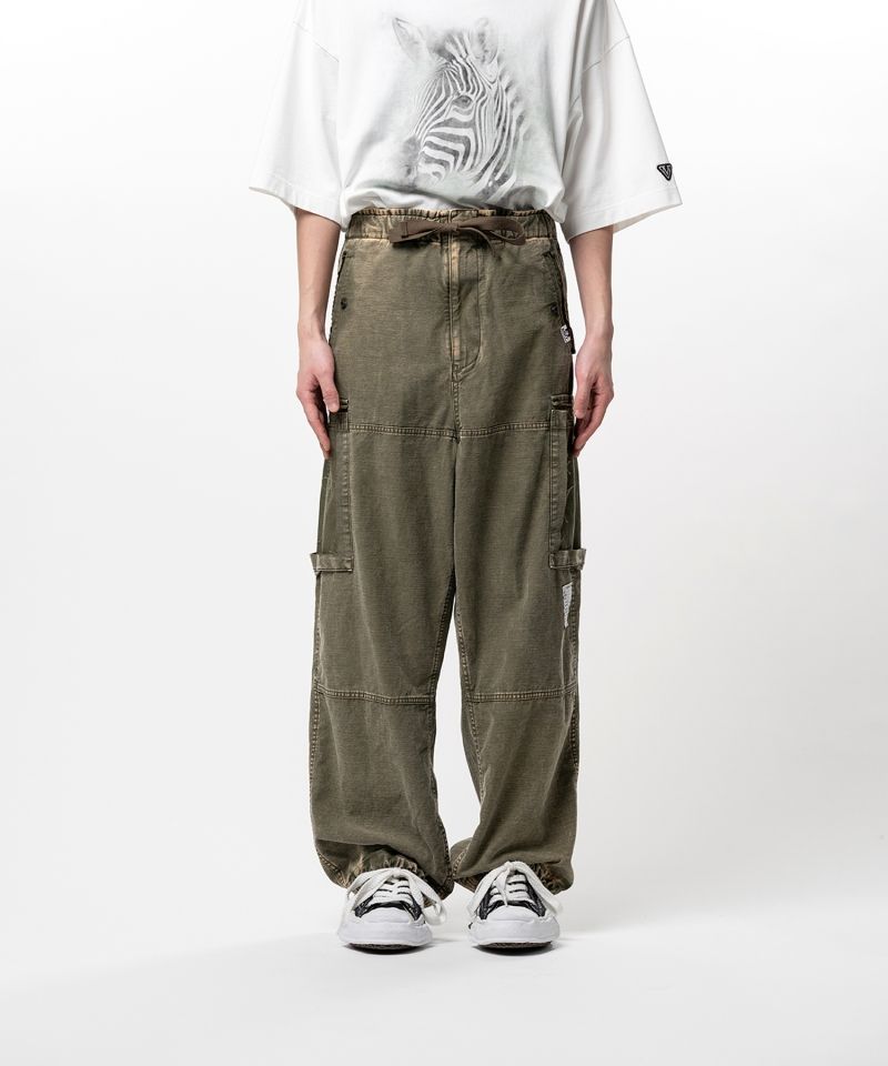 Cotton Satin Cargo Pants