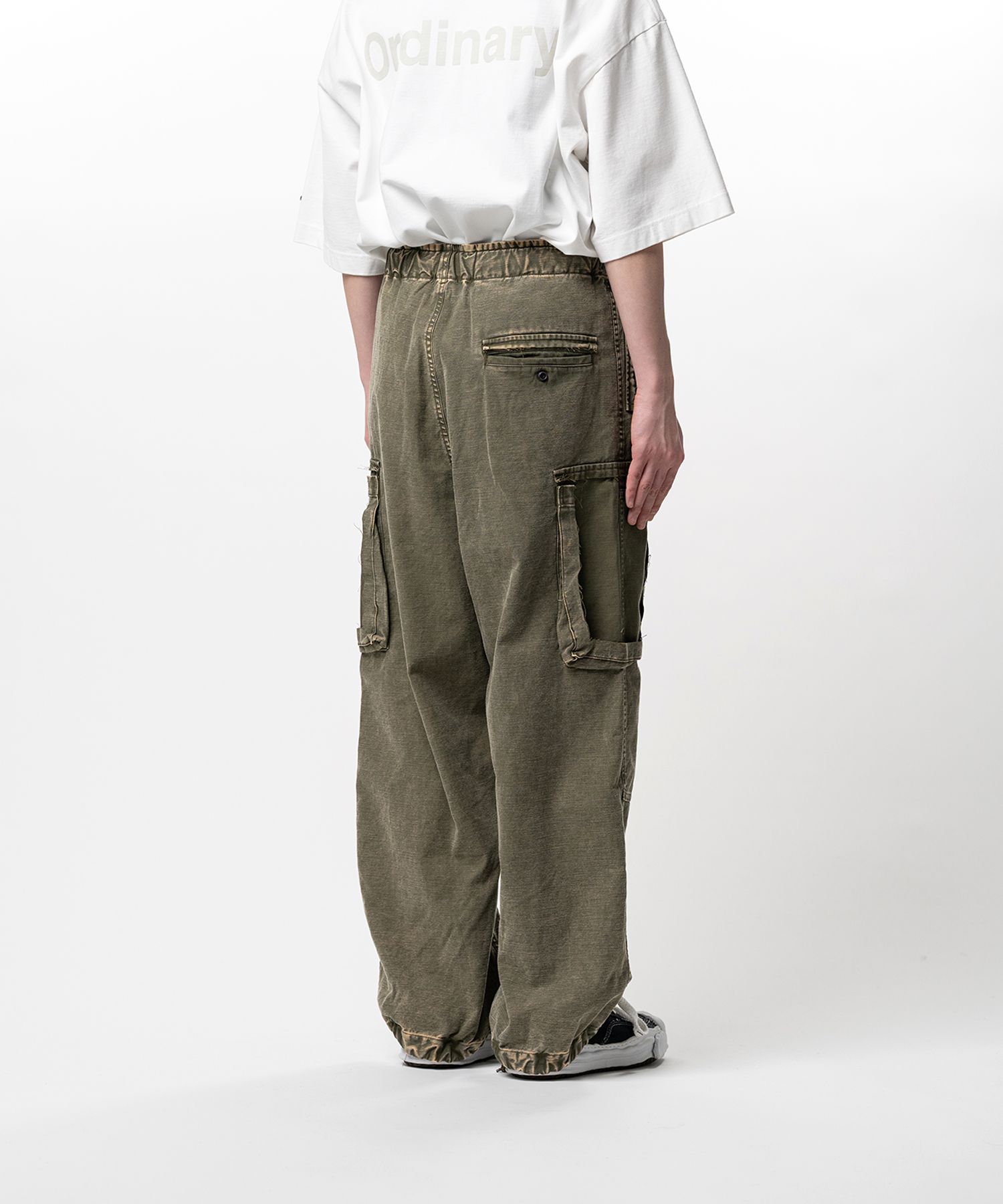 Cotton Satin Cargo Pants
