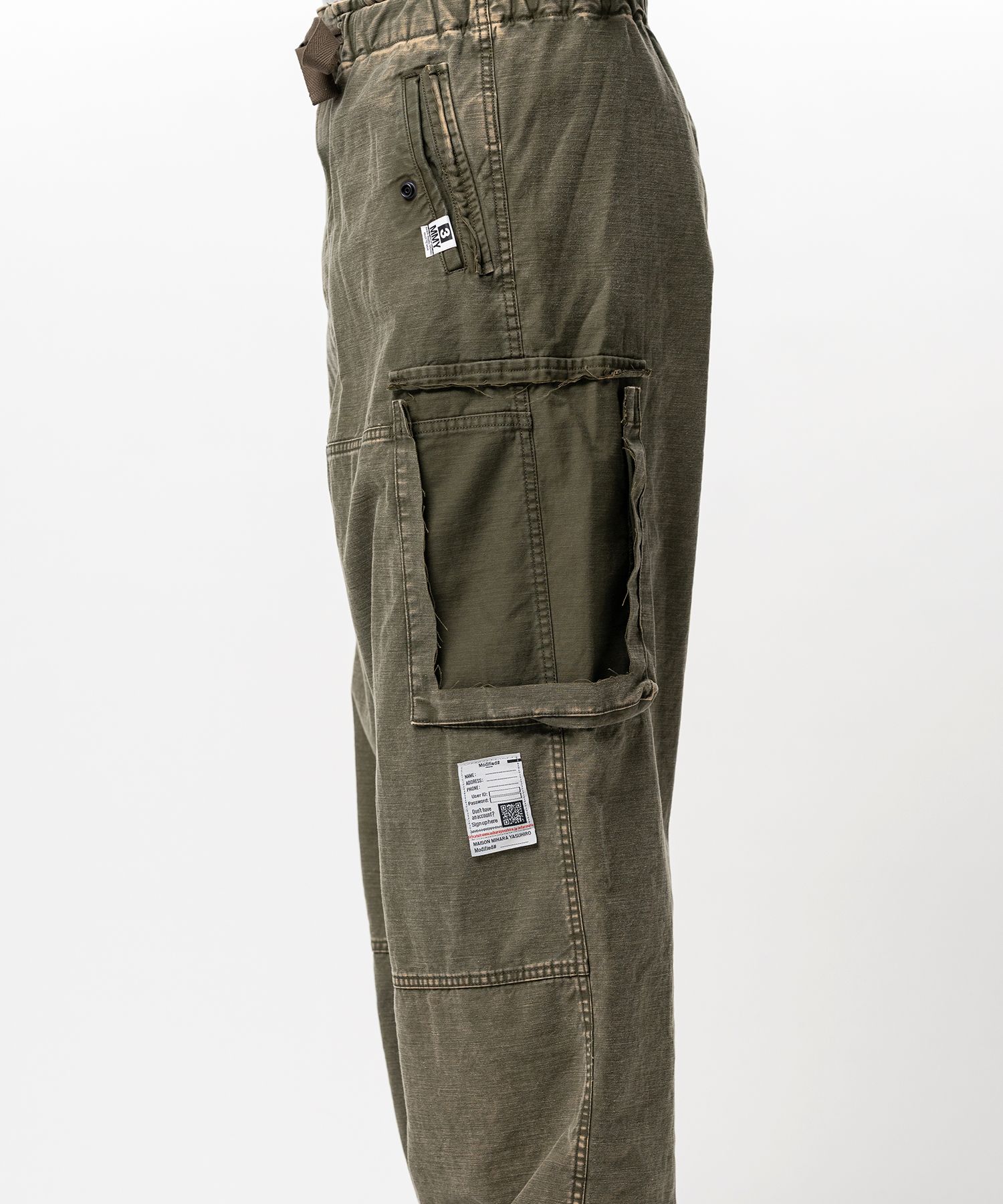 Cotton Satin Cargo Pants