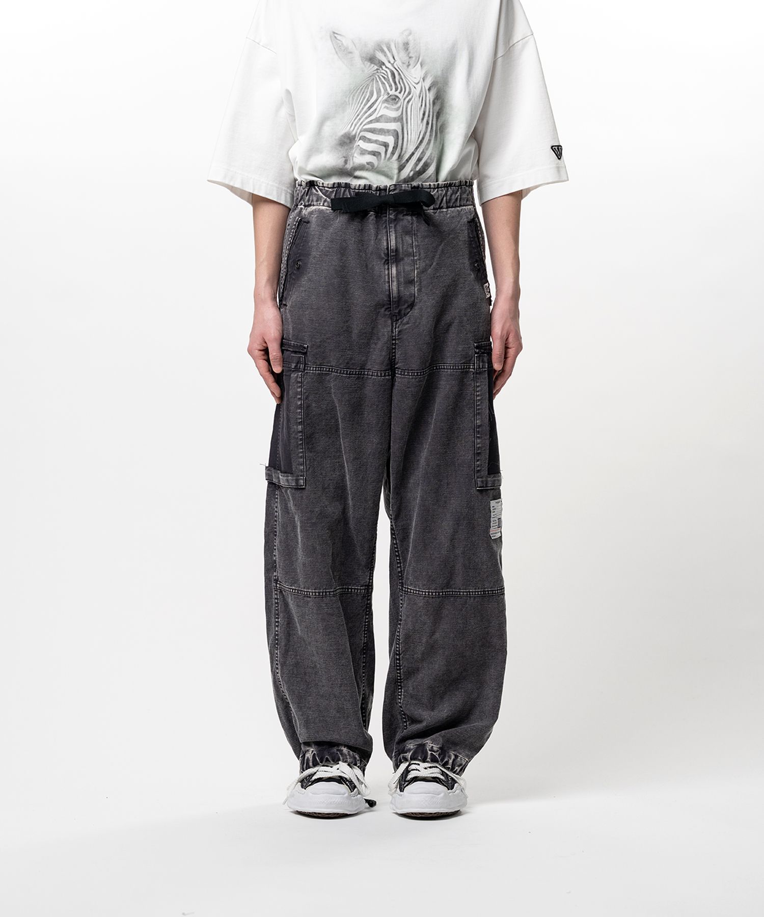 Cotton Satin Cargo Pants