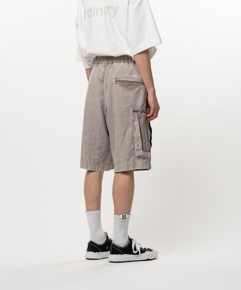 Cotton Satin Cargo Shorts