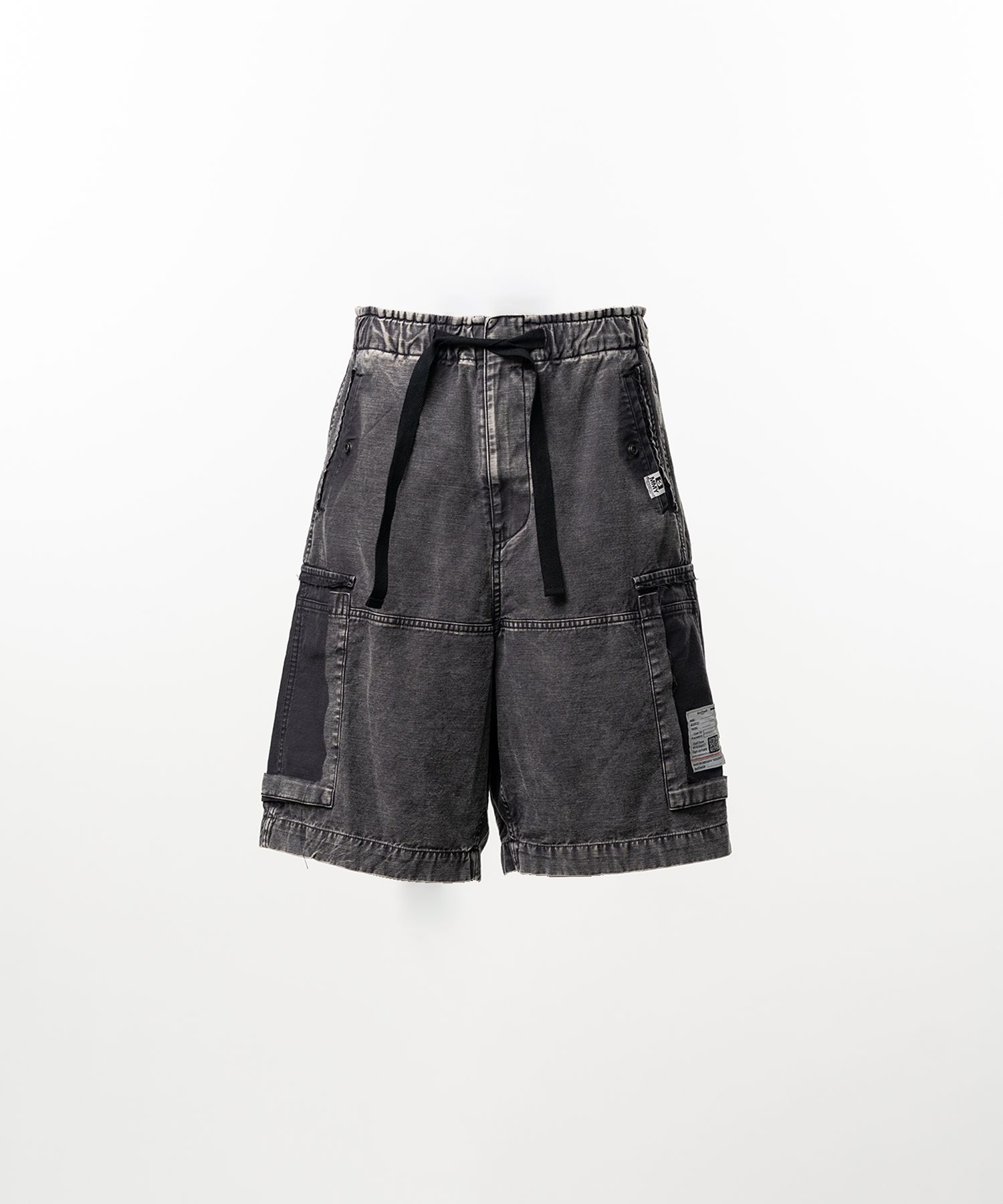 Cotton Satin Cargo Shorts