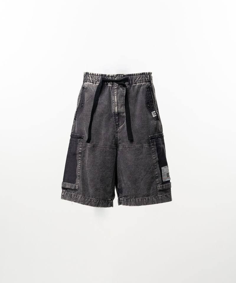 Cotton Satin Cargo Shorts