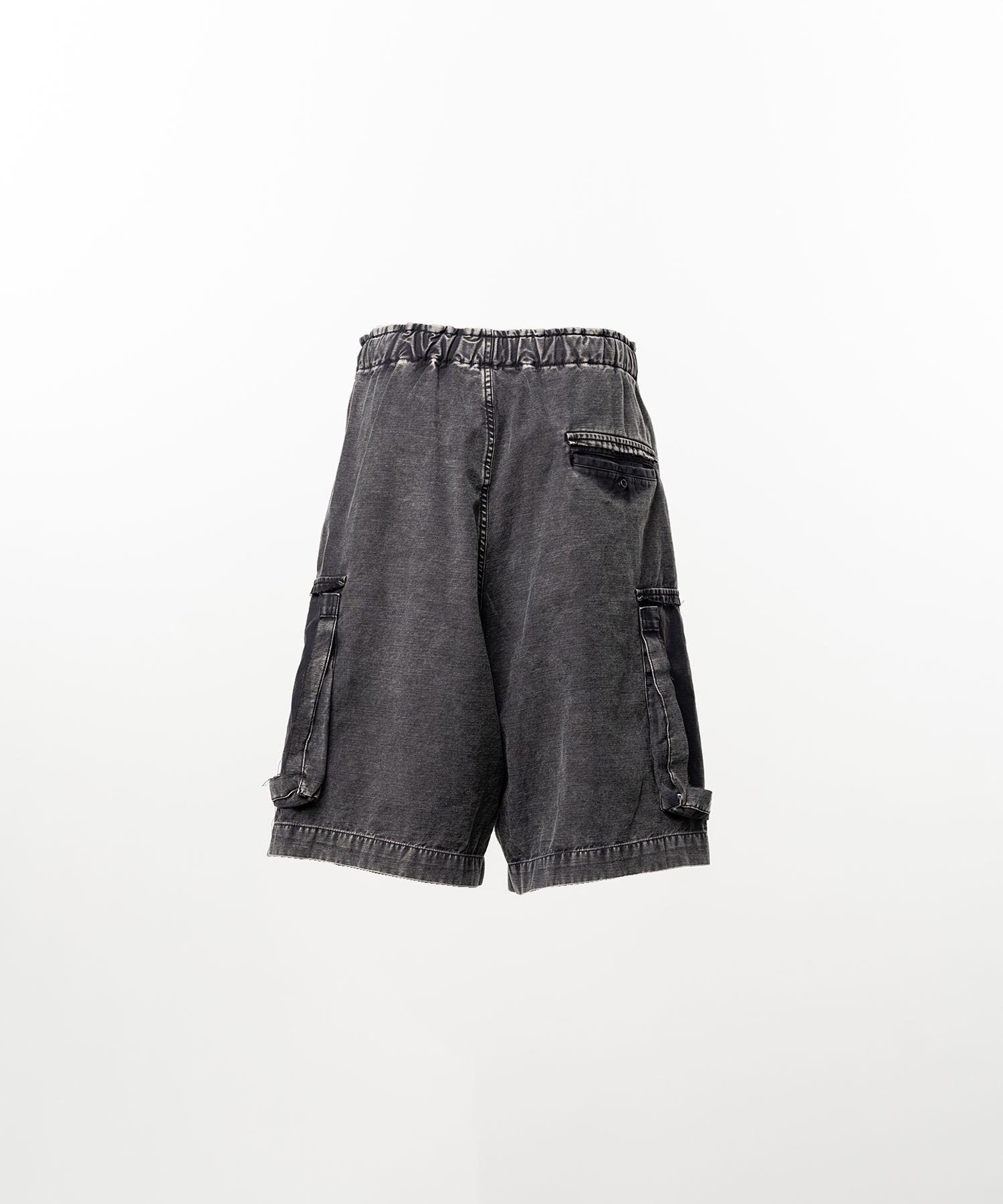 Cotton Satin Cargo Shorts