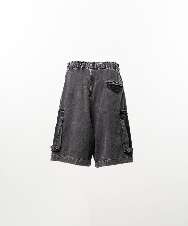 Cotton Satin Cargo Shorts