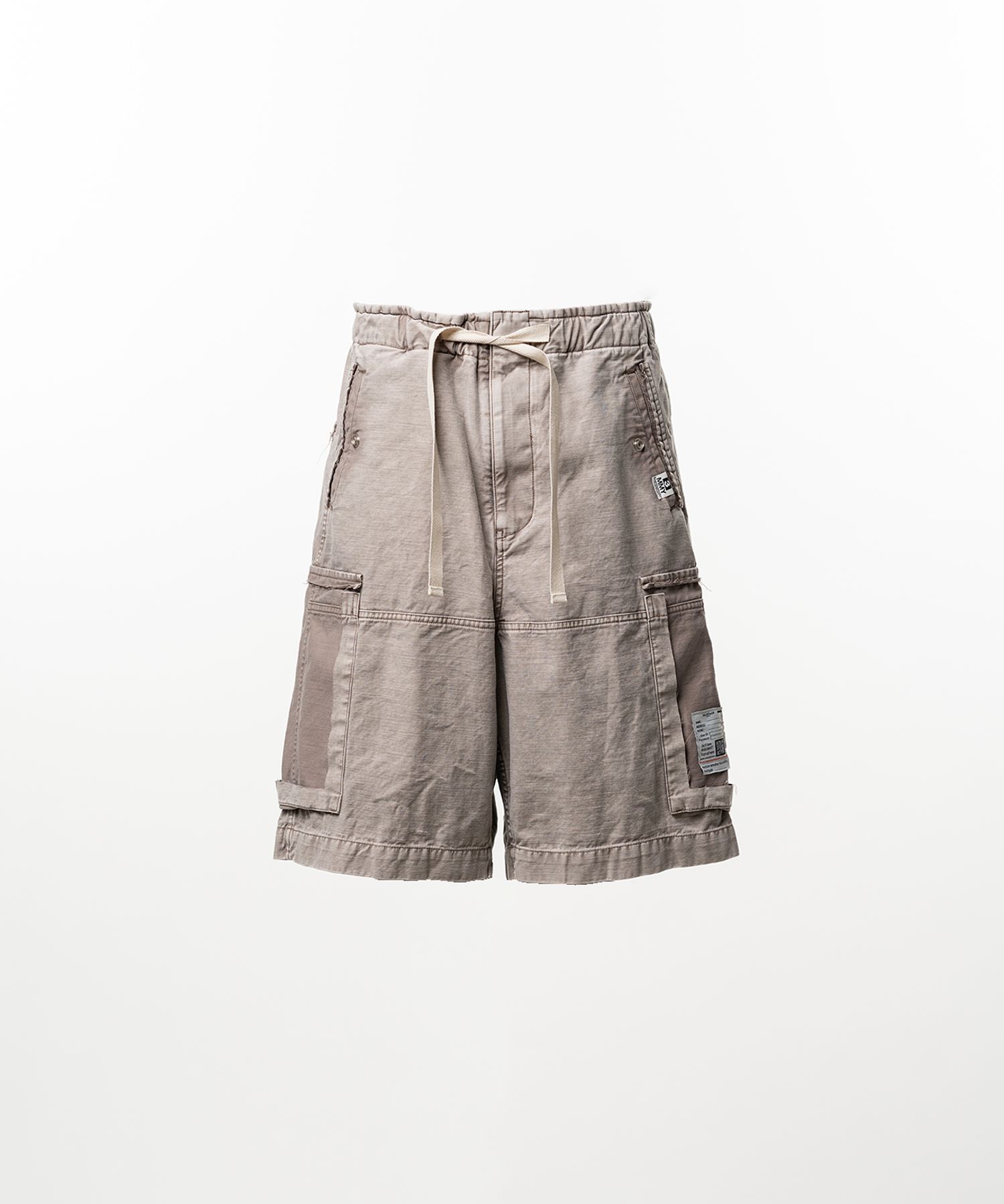 Cotton Satin Cargo Shorts