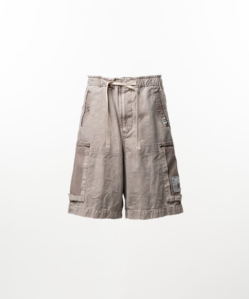 Cotton Satin Cargo Shorts