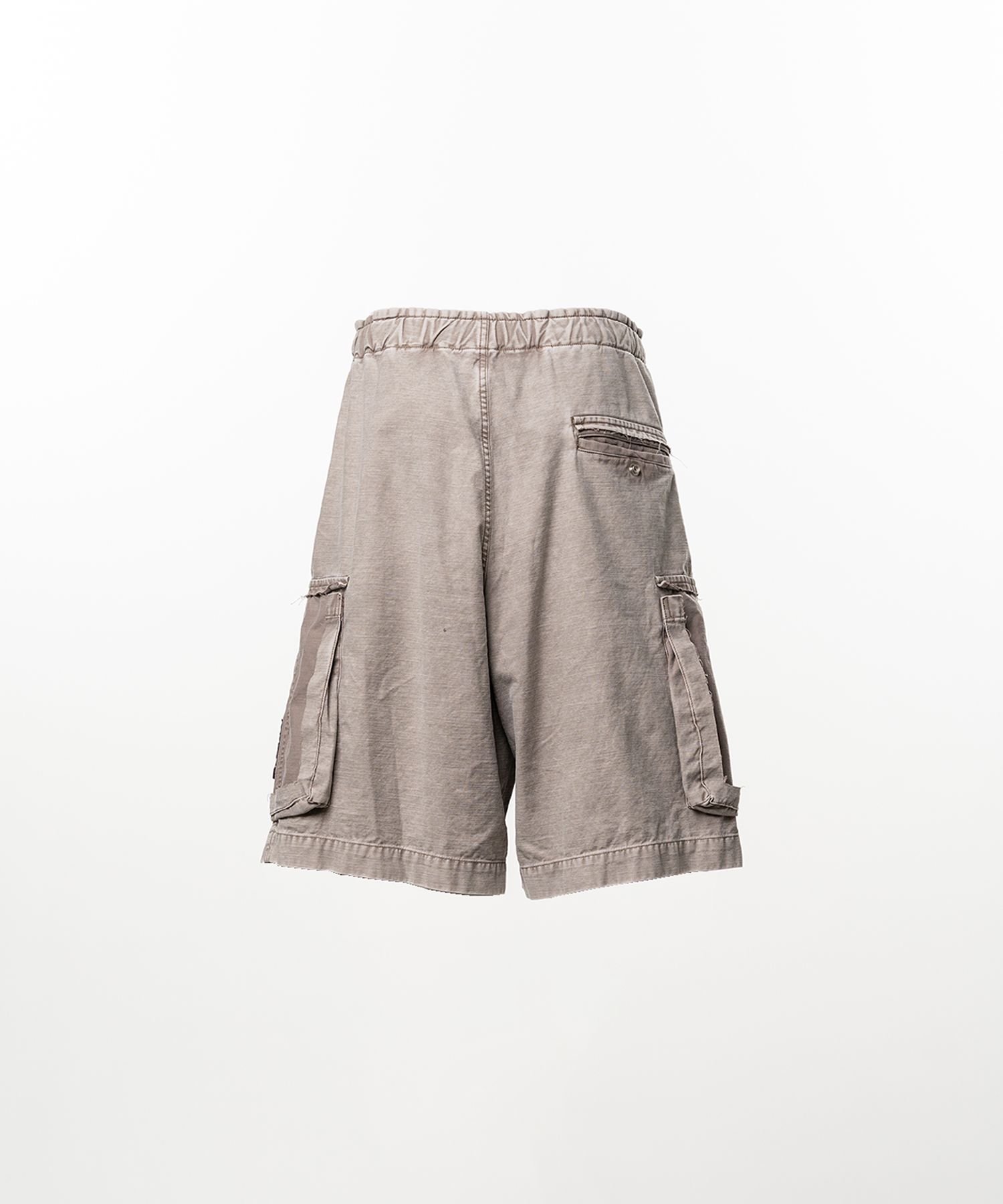 Cotton Satin Cargo Shorts