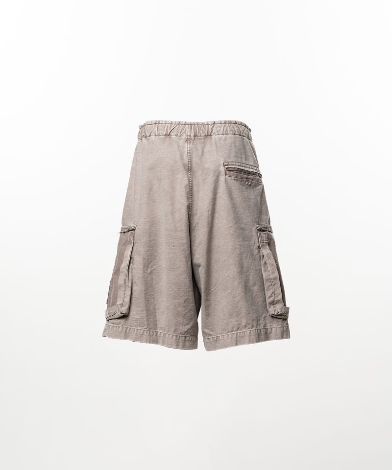 Cotton Satin Cargo Shorts