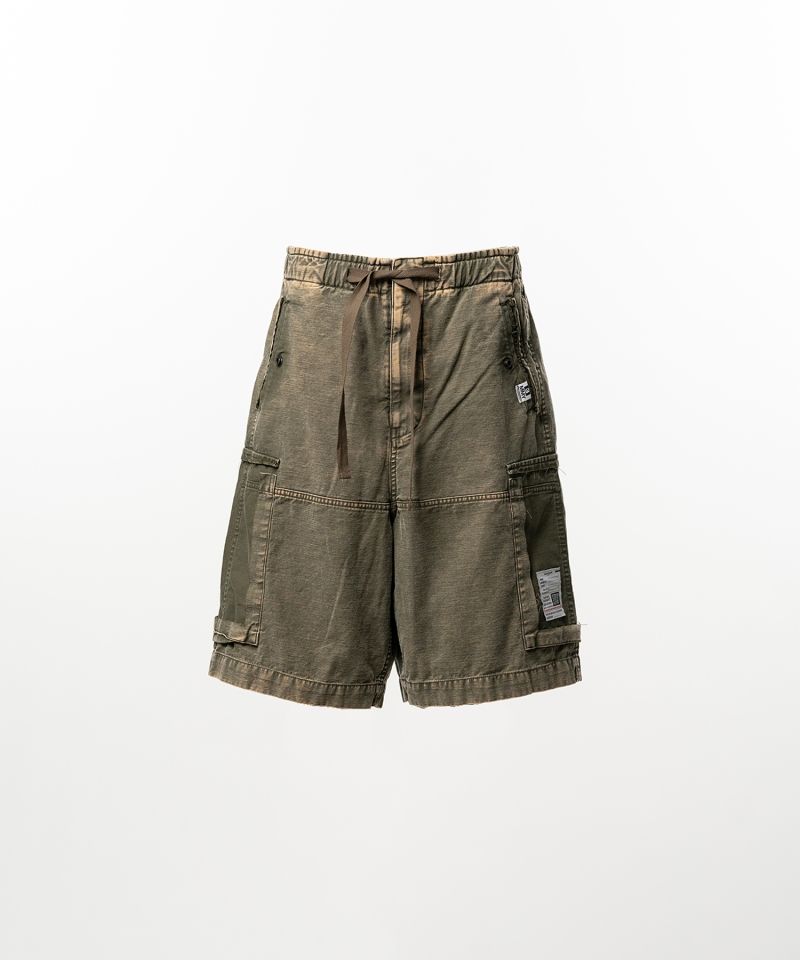 Cotton Satin Cargo Shorts