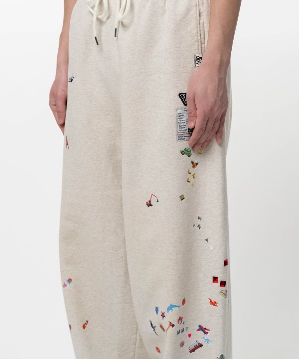 Kids Sticker Printed Sweat Pants