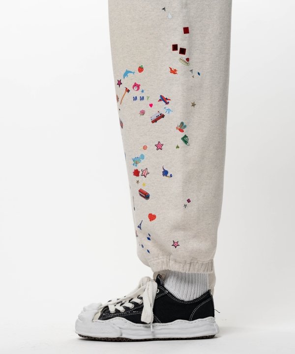 Kids Sticker Printed Sweat Pants