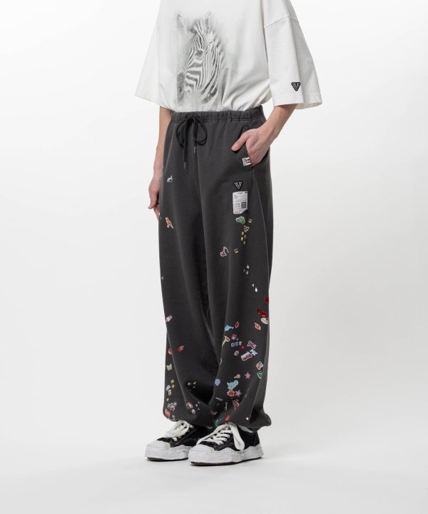 Kids Sticker Printed Sweat Pants