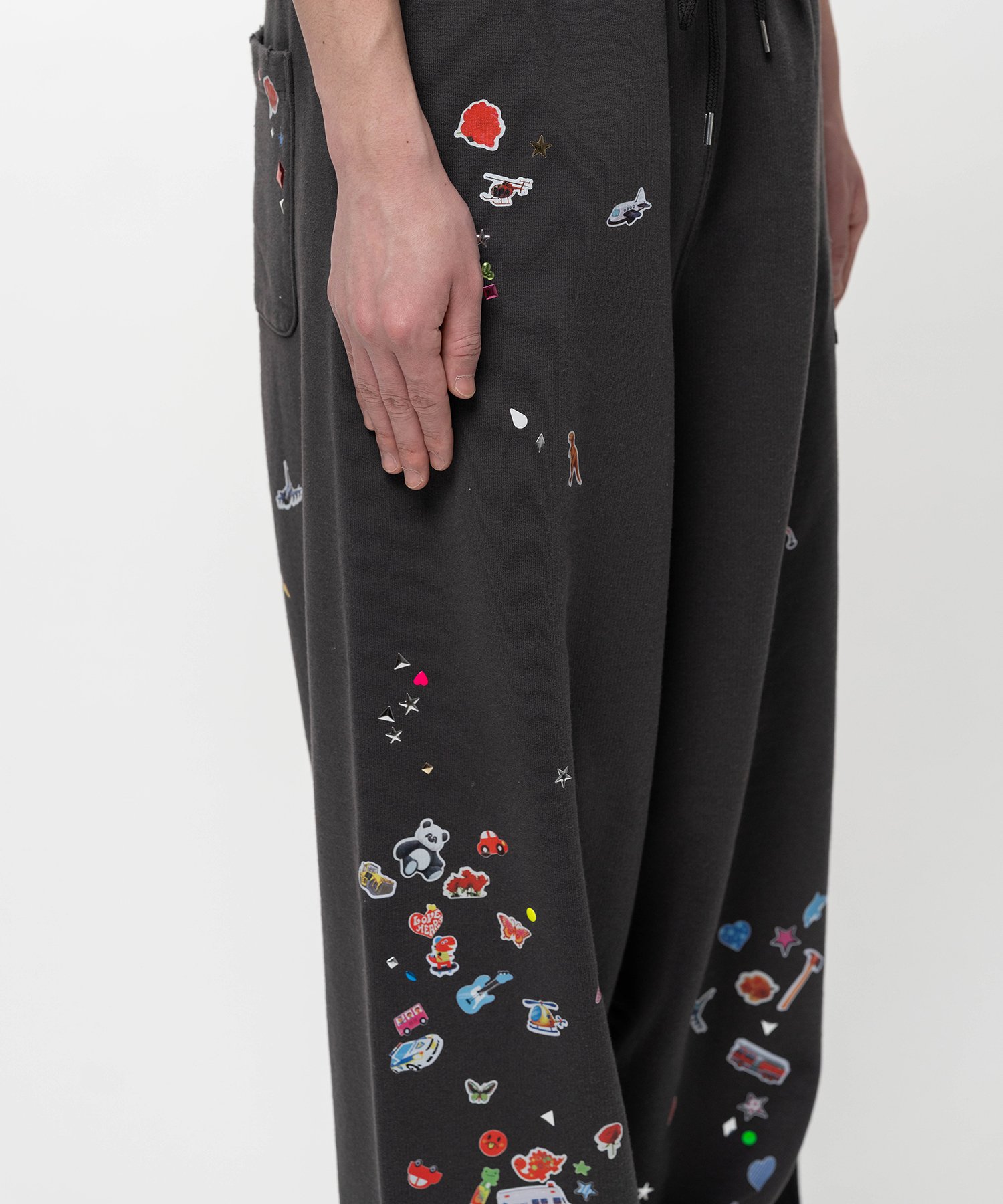 Kids Sticker Printed Sweat Pants