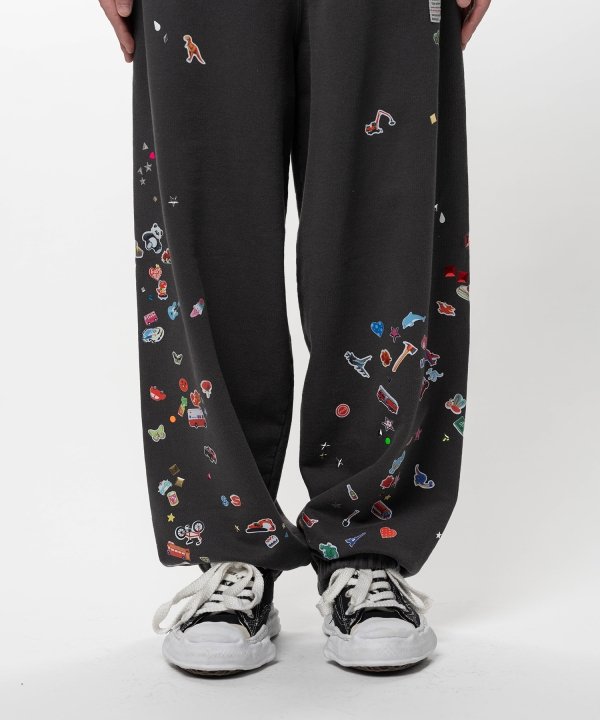 Kids Sticker Printed Sweat Pants