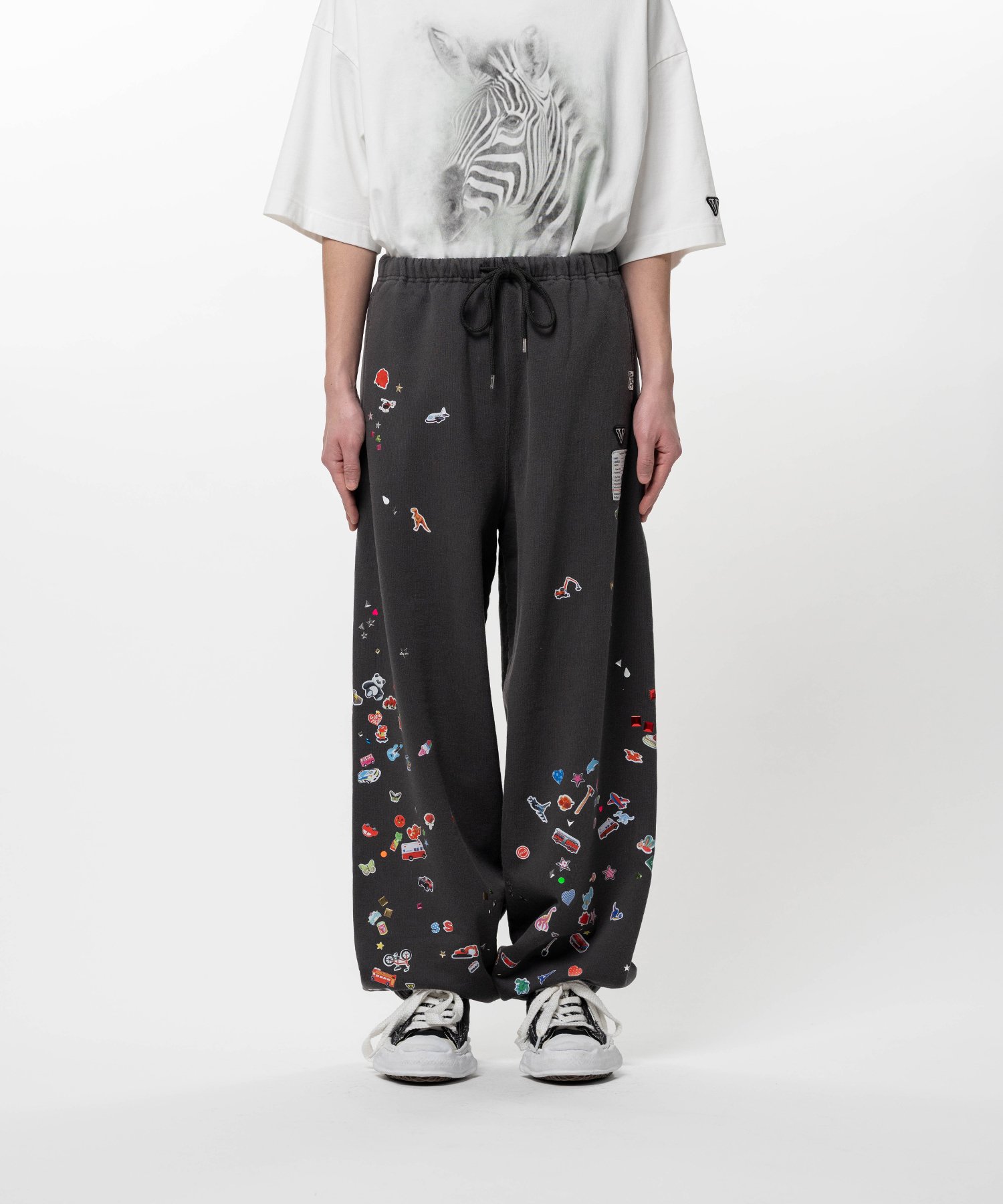 Kids Sticker Printed Sweat Pants