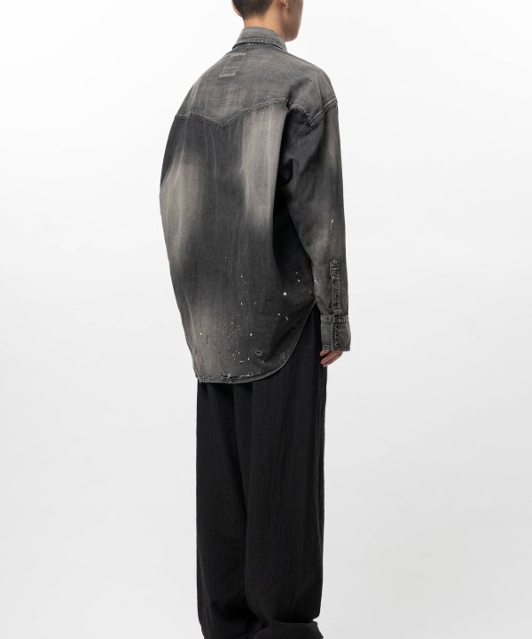 Kids Sticker Printed Denim Shirt