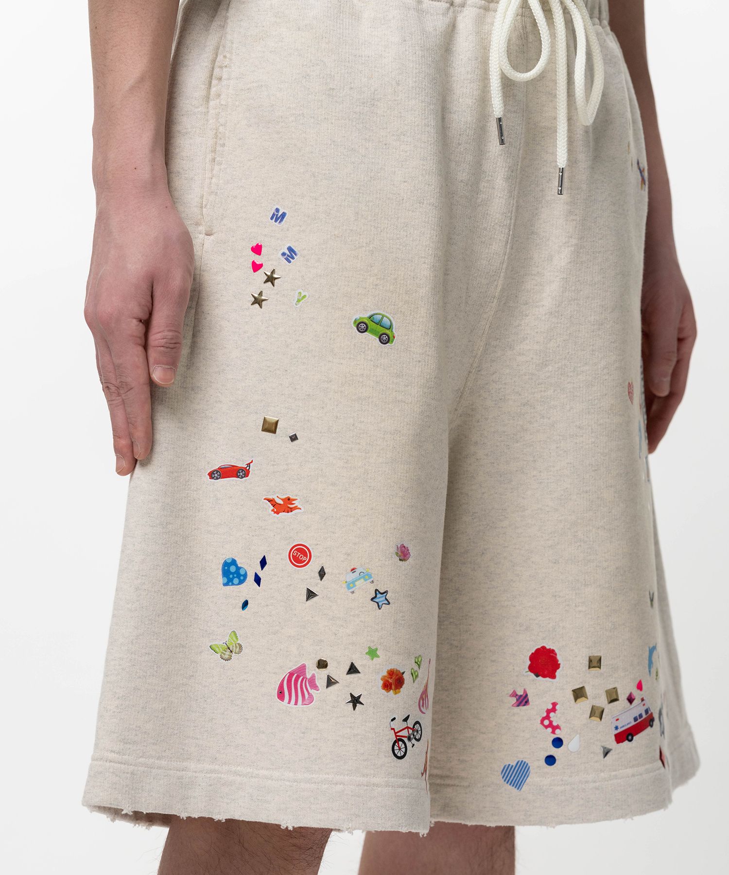 Kids Sticker Printed Sweat Shorts