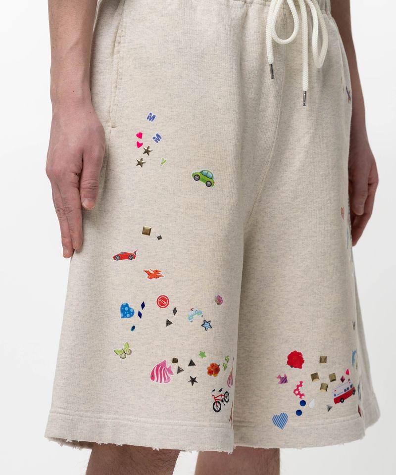 Kids Sticker Printed Sweat Shorts