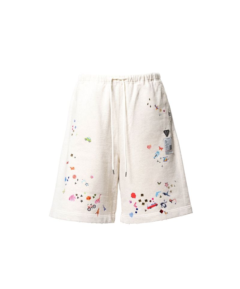 Kids Sticker Printed Sweat Shorts