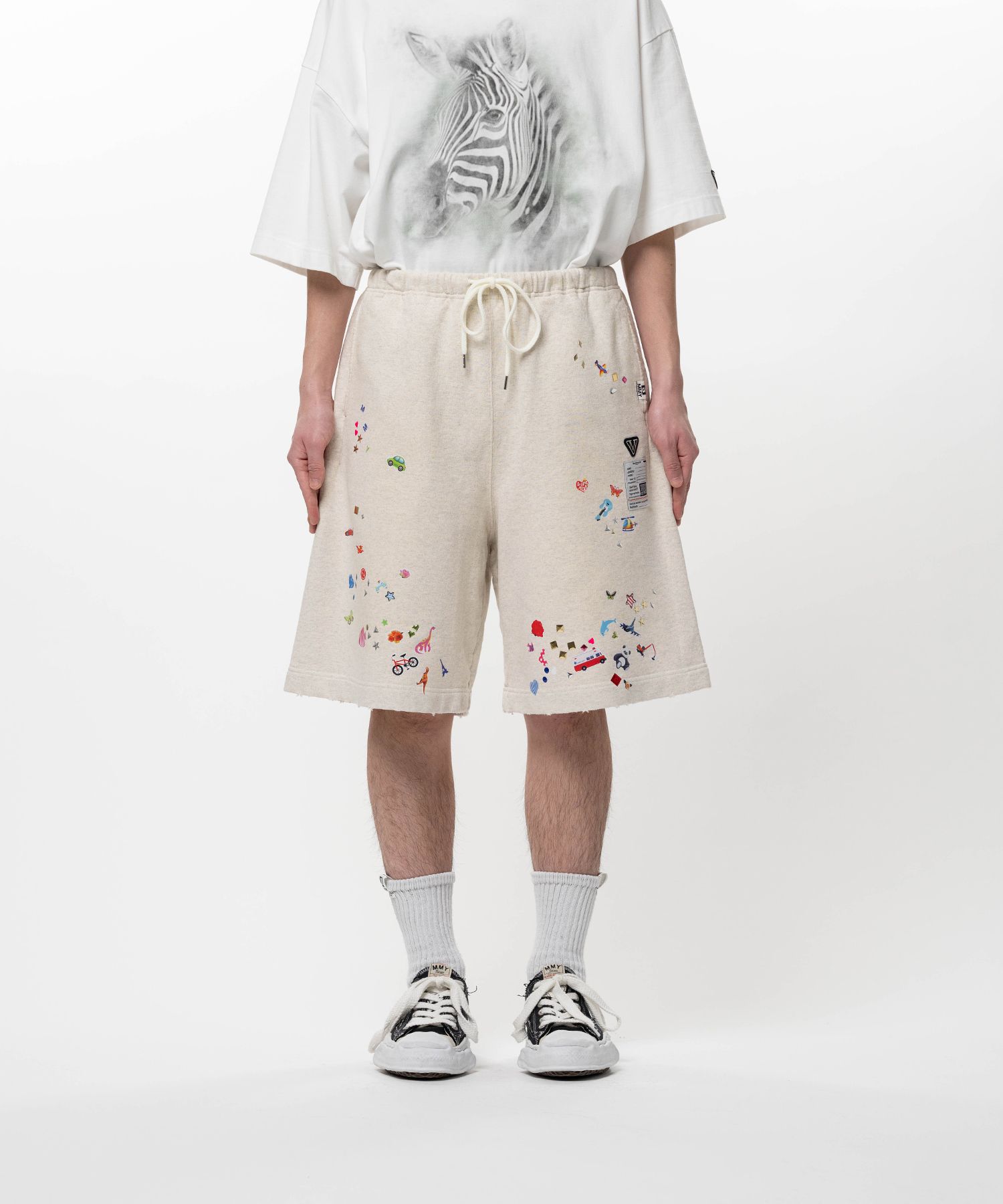 Kids Sticker Printed Sweat Shorts