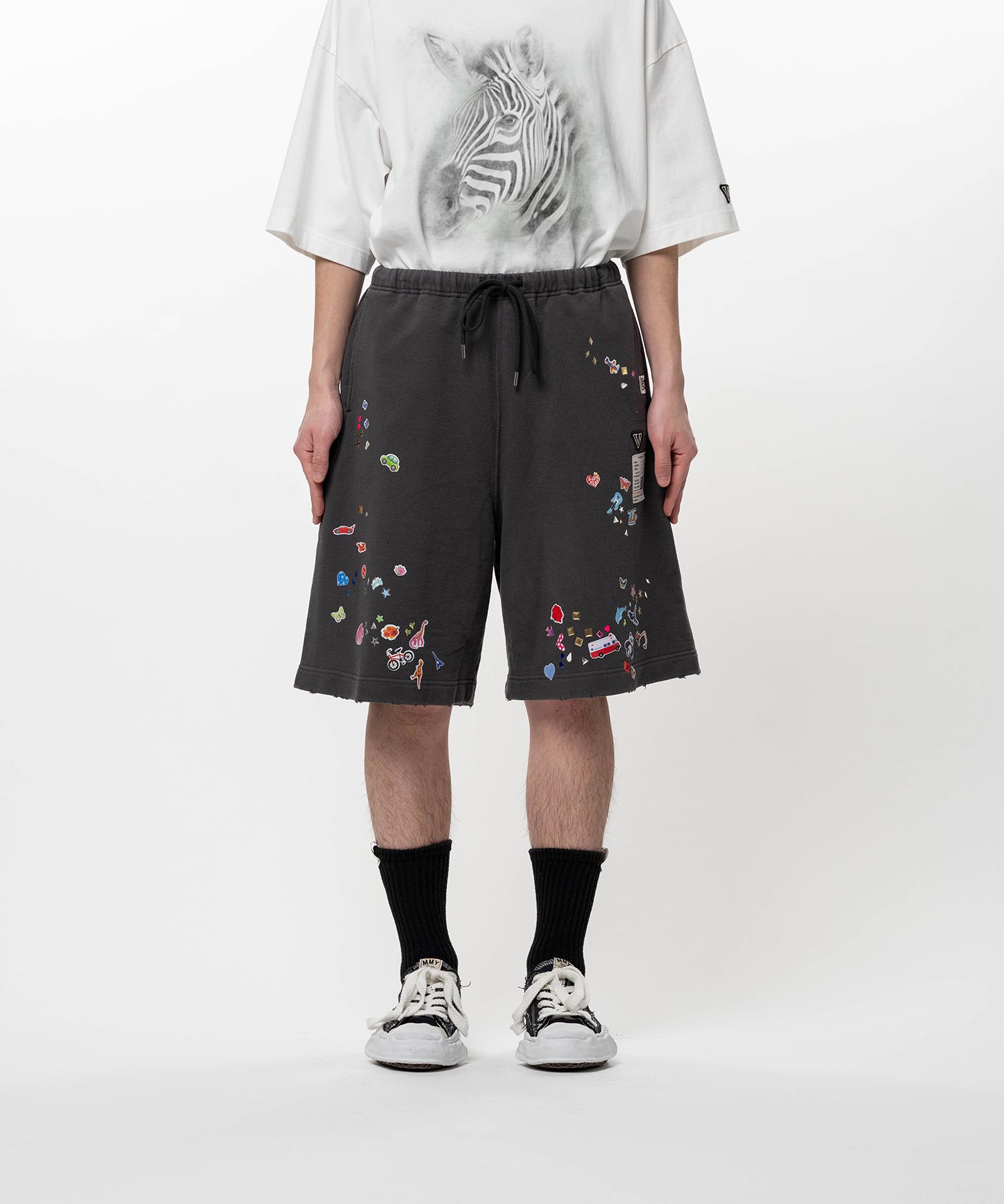 Kids Sticker Printed Sweat Shorts