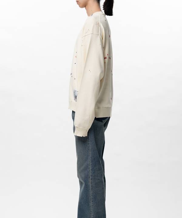 Kids Sticker Printed Knit Sweater