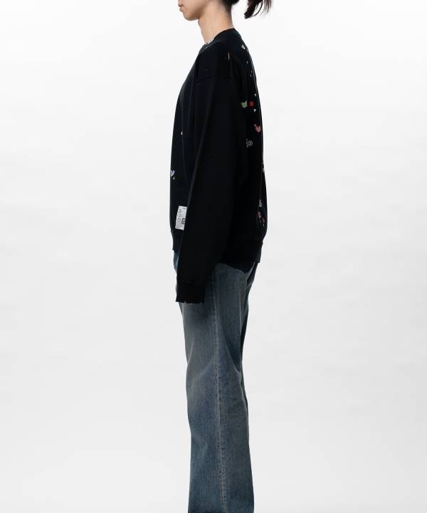 Kids Sticker Printed Knit Sweater