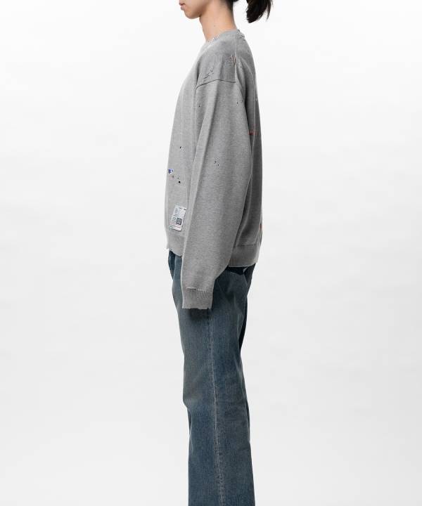 Kids Sticker Printed Knit Sweater