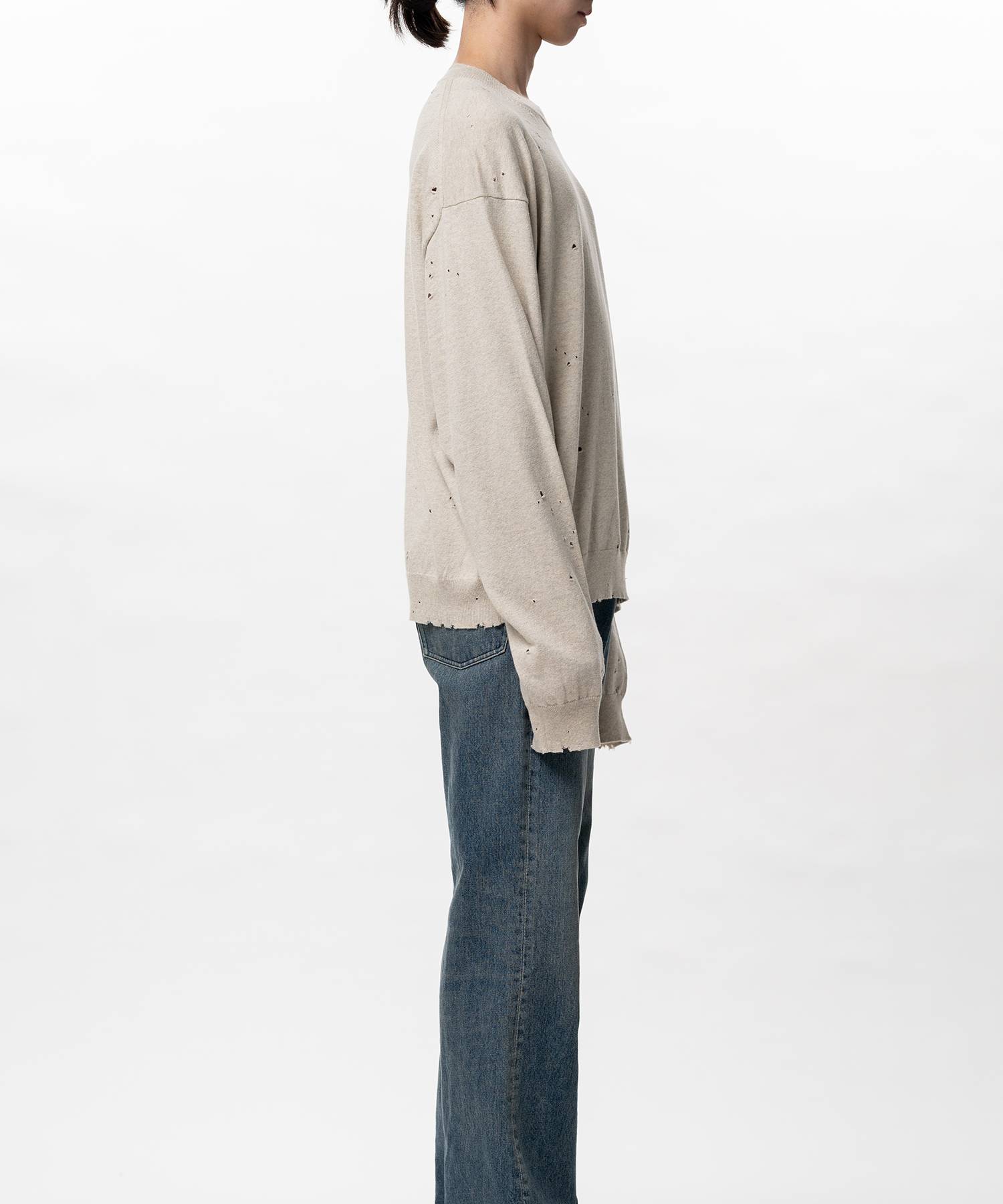 Distressed Knit Sweater