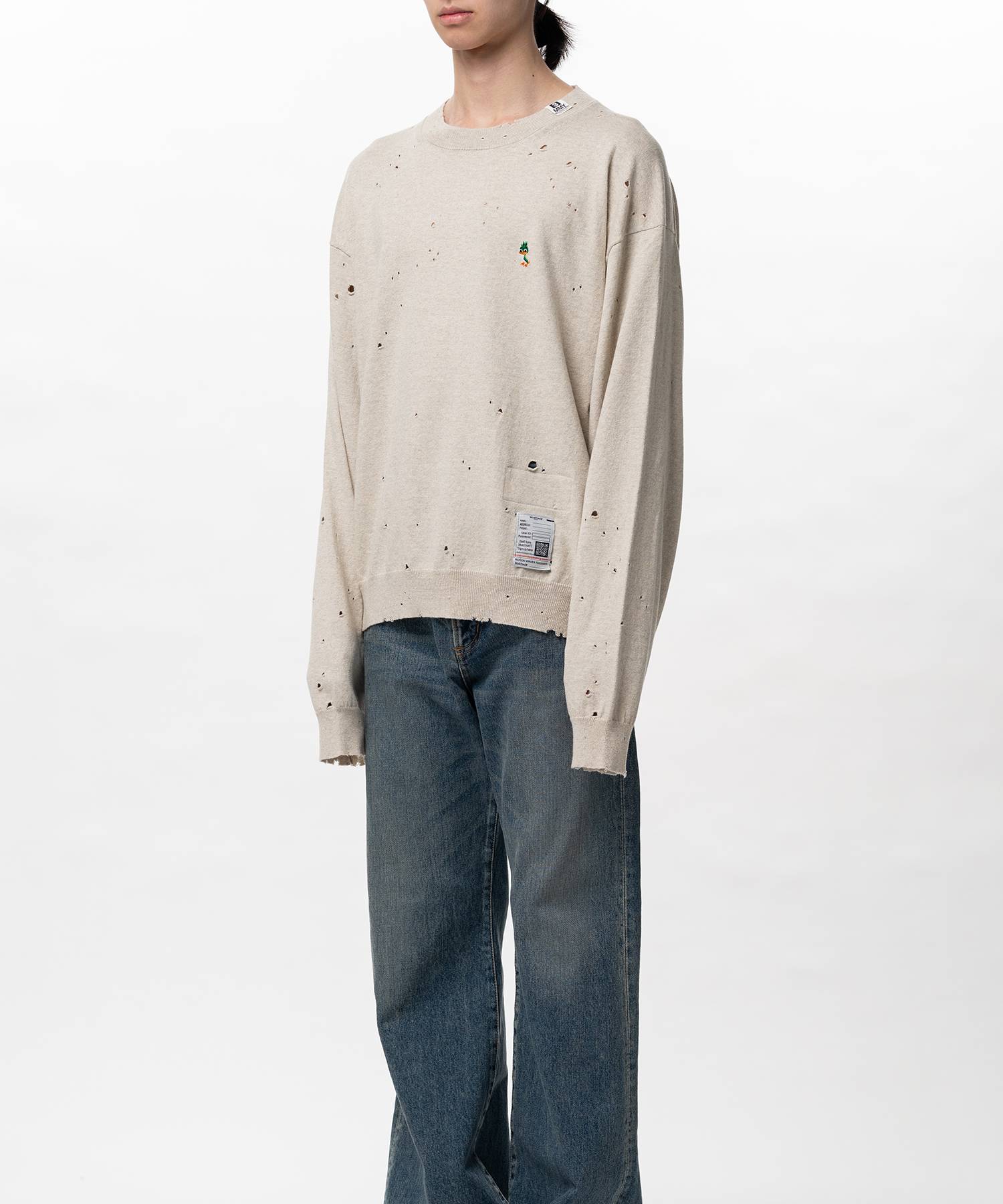 Distressed Knit Sweater