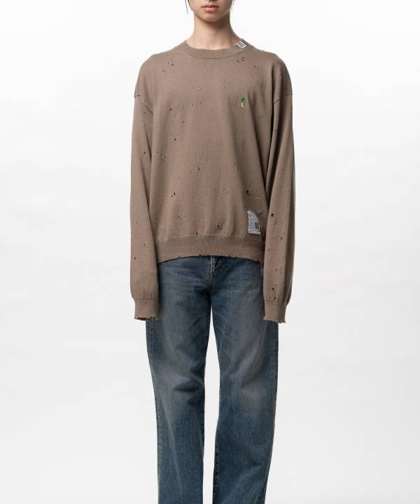 Distressed Knit Sweater