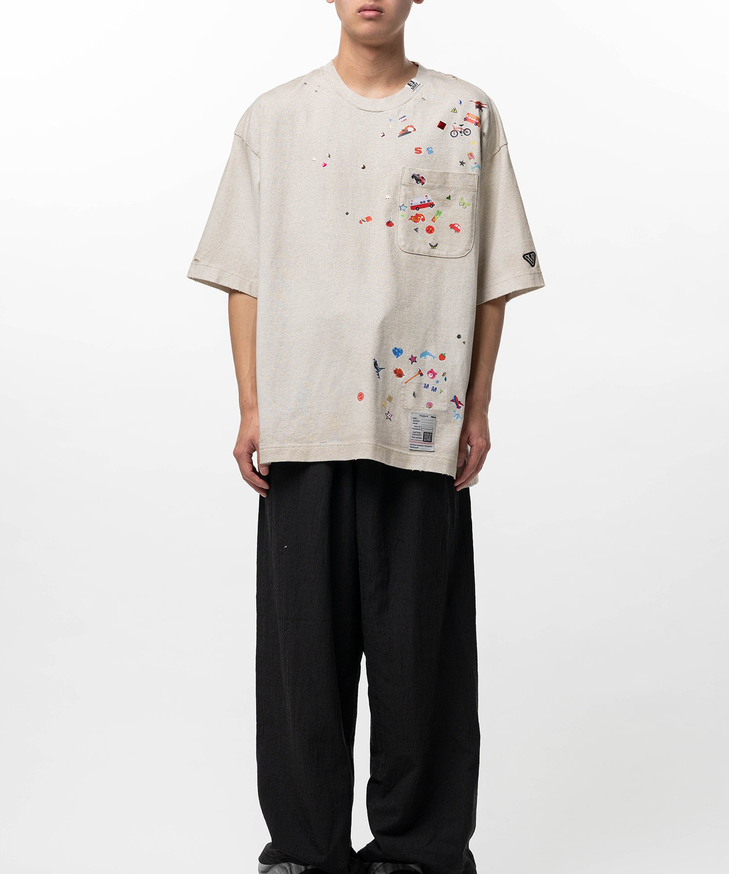 Kids Sticker Printed T-shirt