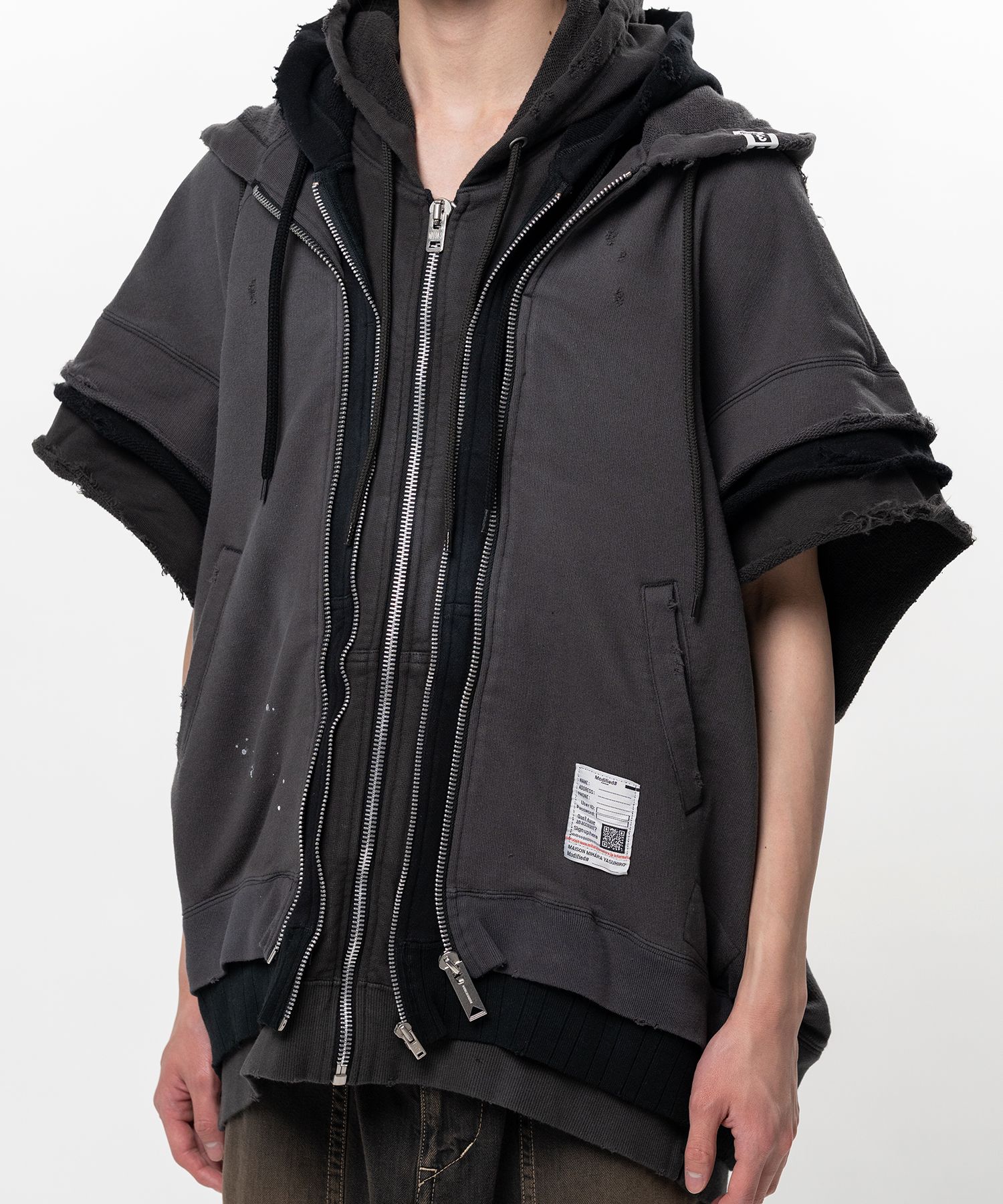 Triple Layered Zip-up Sweat Vest