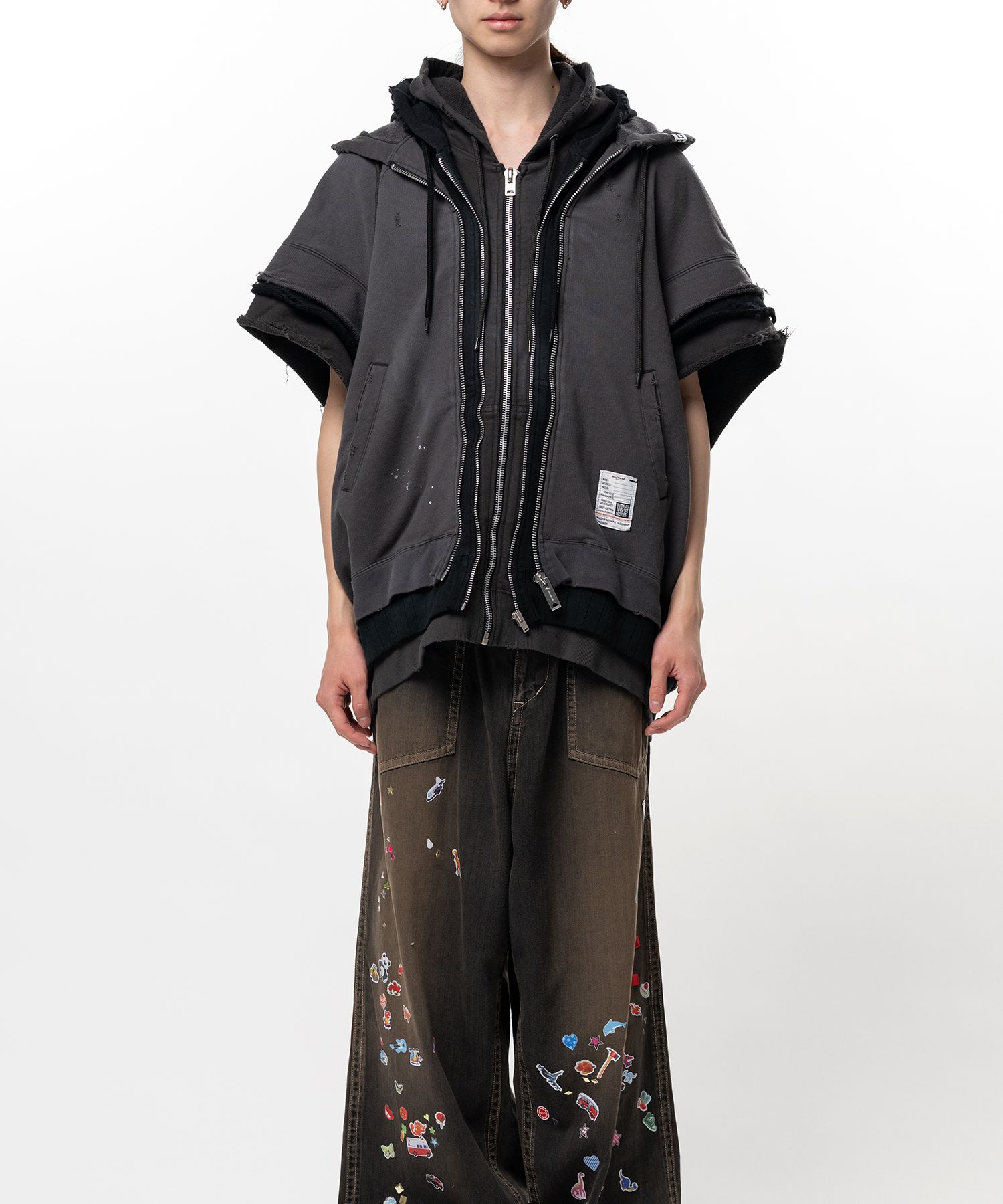 Triple Layered Zip-up Sweat Vest