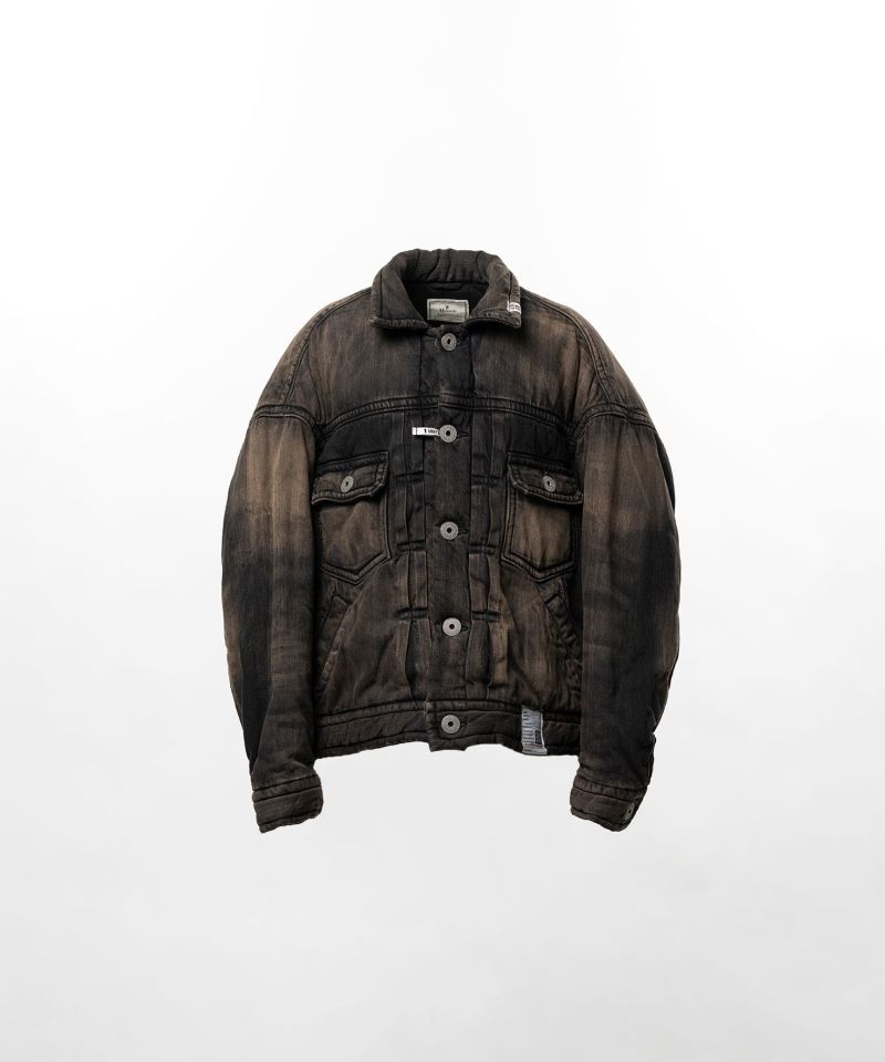 Puffer Denim Jacket