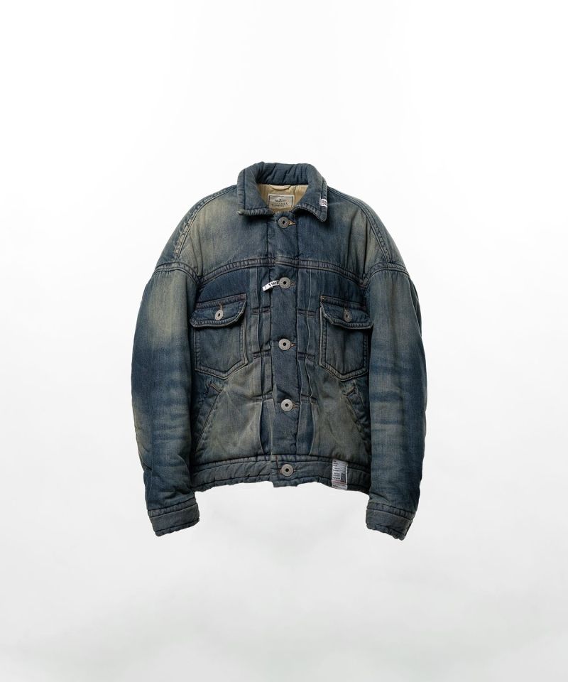 Puffer Denim Jacket
