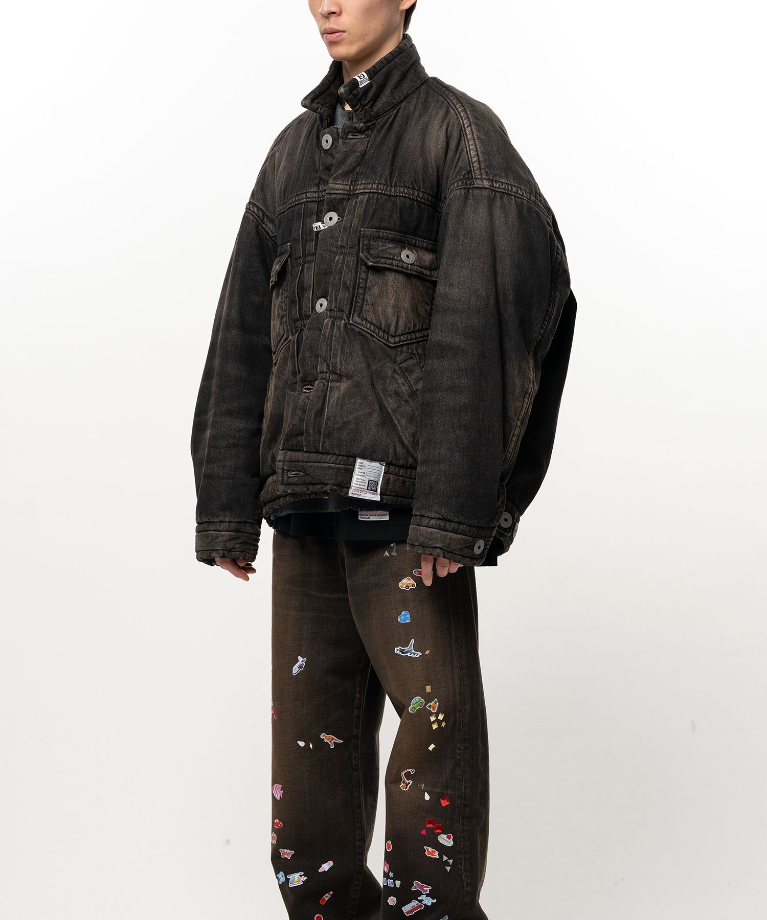 Puffer Denim Jacket
