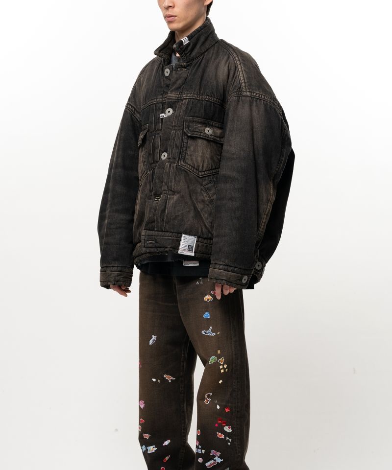 Puffer Denim Jacket