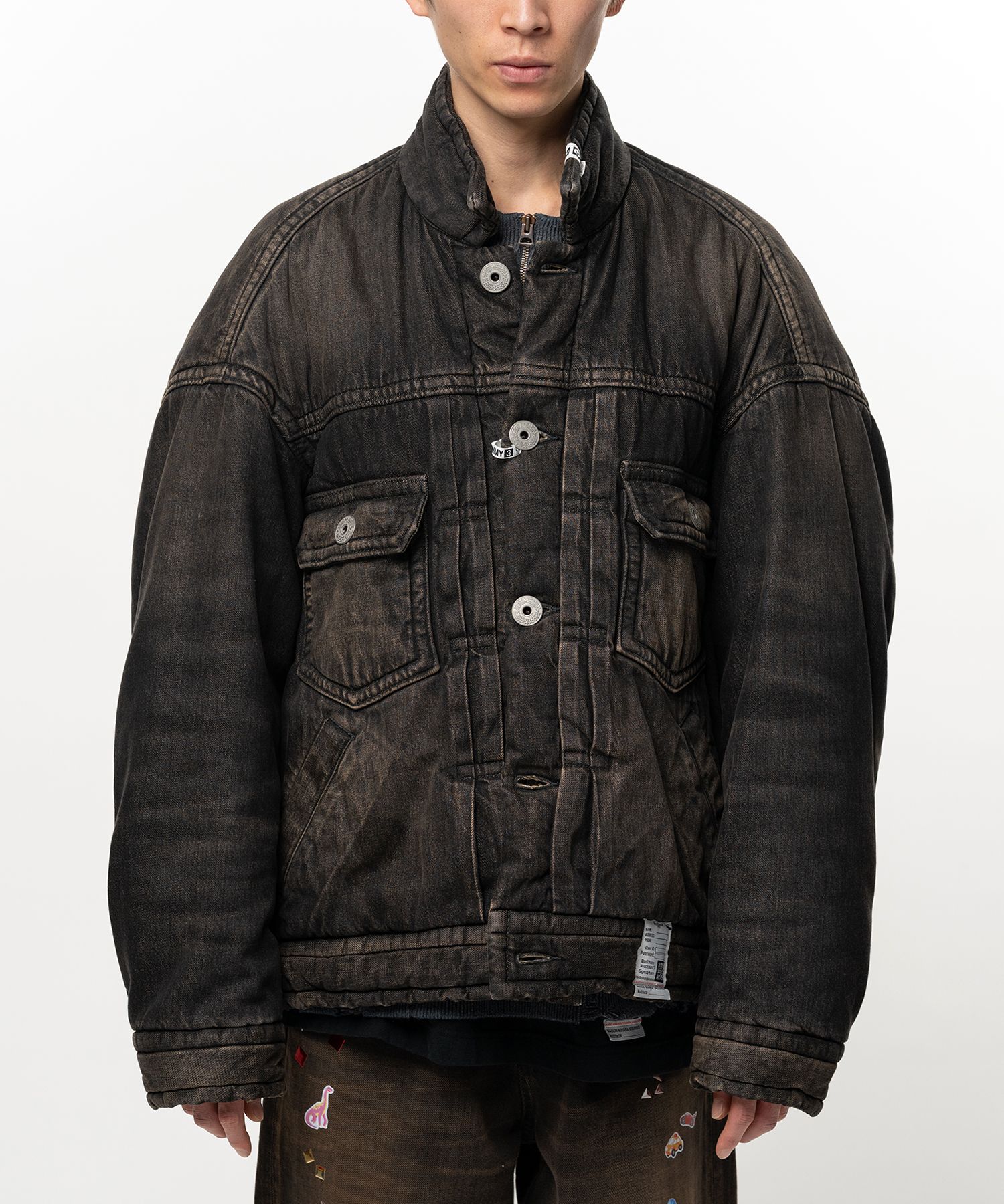 Puffer Denim Jacket
