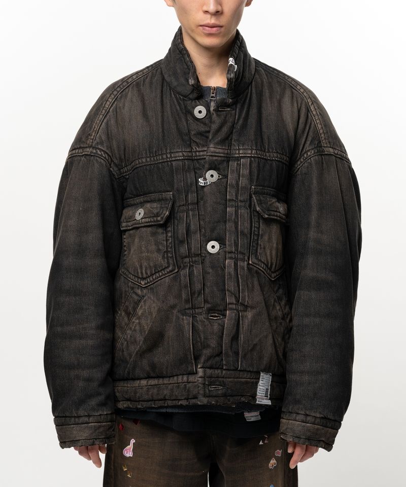 Puffer Denim Jacket