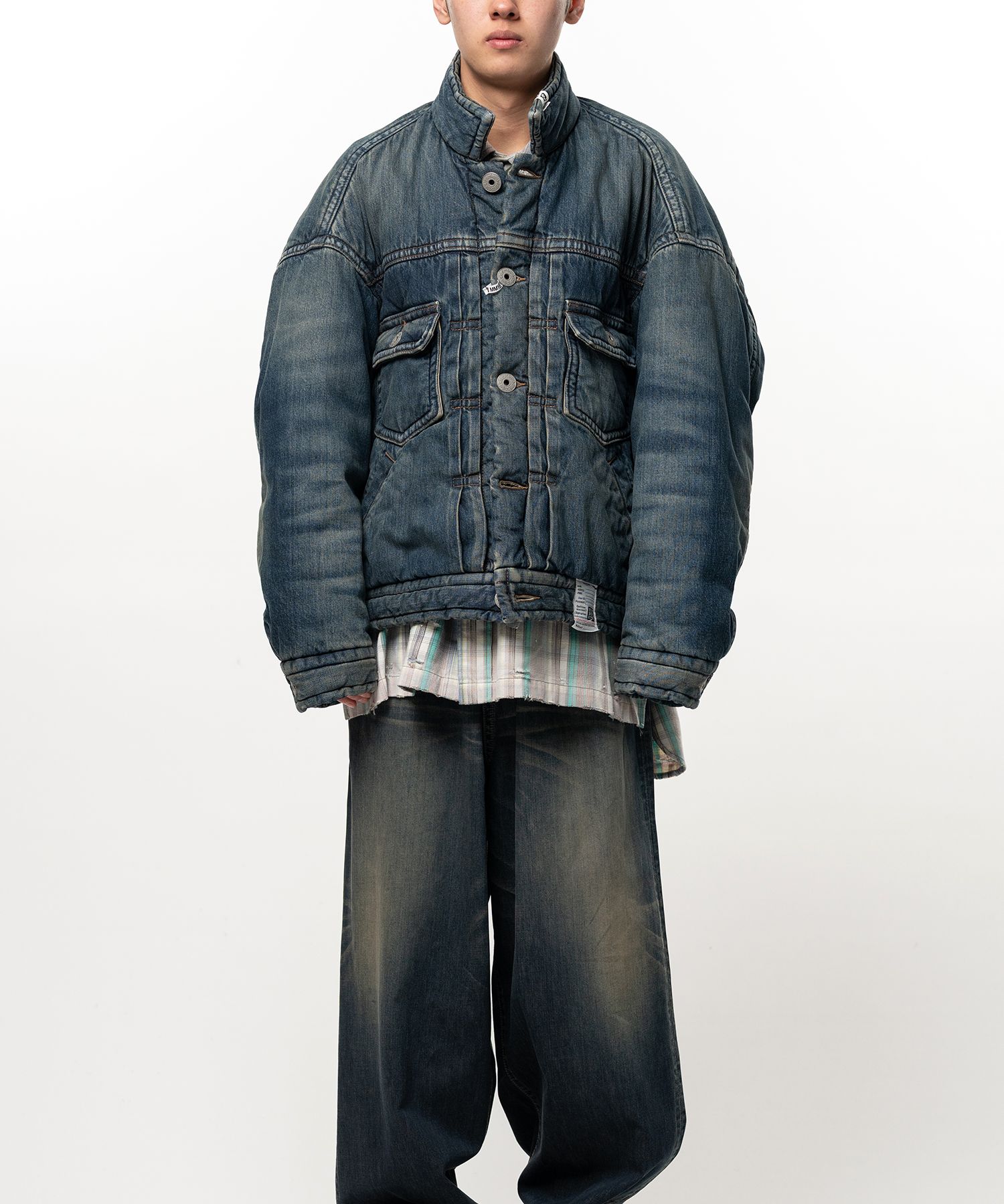 Puffer Denim Jacket