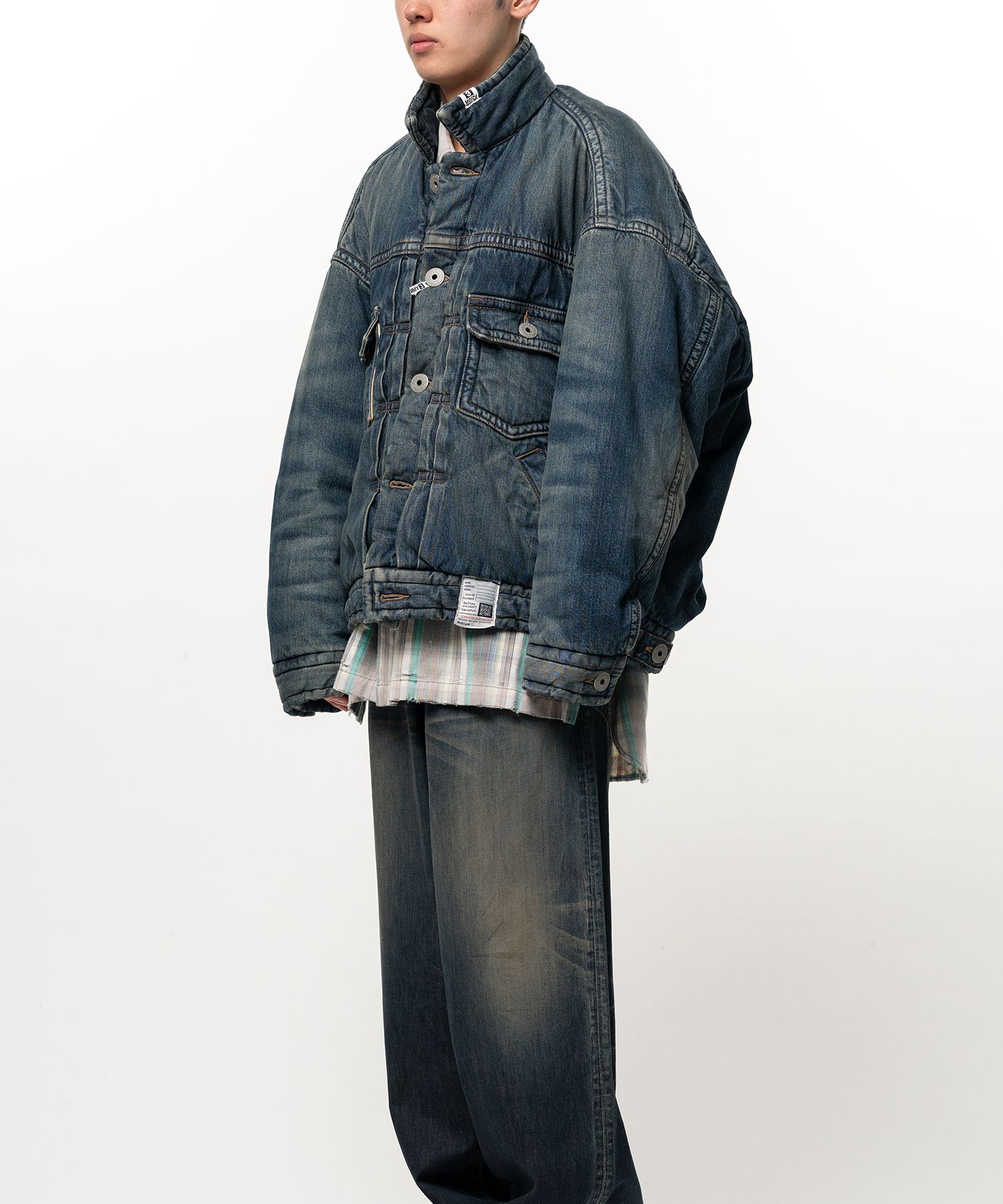 Puffer Denim Jacket