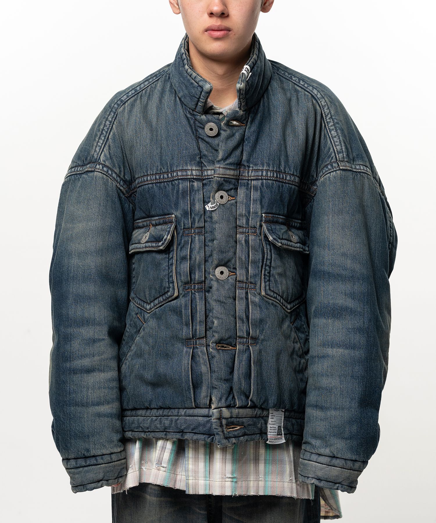 Puffer Denim Jacket