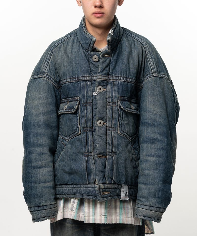 Puffer Denim Jacket