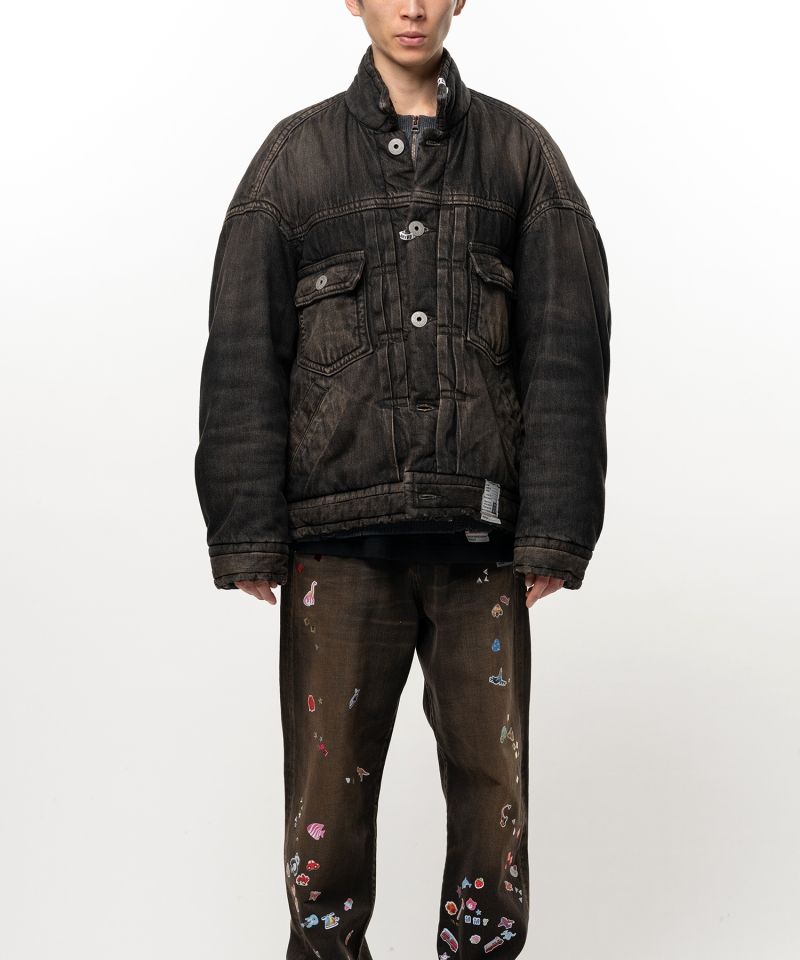 Puffer Denim Jacket