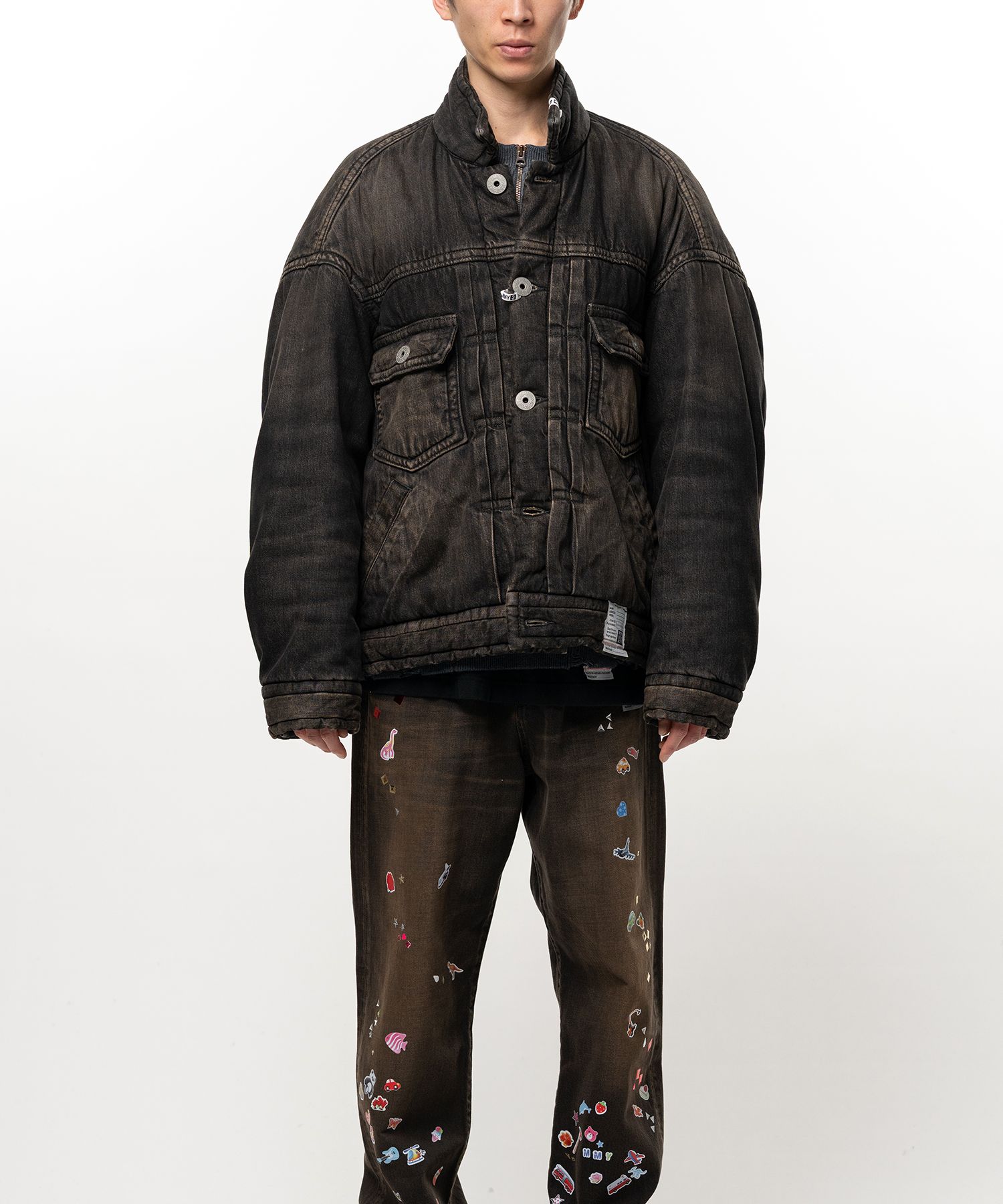Puffer Denim Jacket